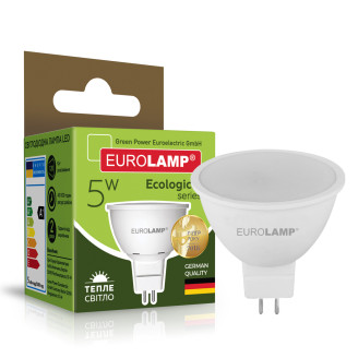 LED Лампа точкова EUROLAMP MR16-5W-GU5.3-3000K
