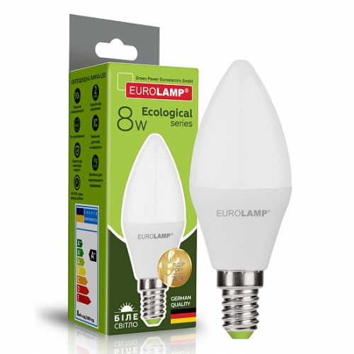 LED Лампа EUROLAMP CL-8W-E14-4000K