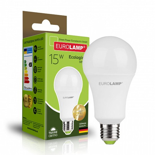 LED Лампа EUROLAMP А70-15W-E27-3000K