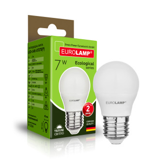 LED Лампа EUROLAMP G45-7W-E27-3000K