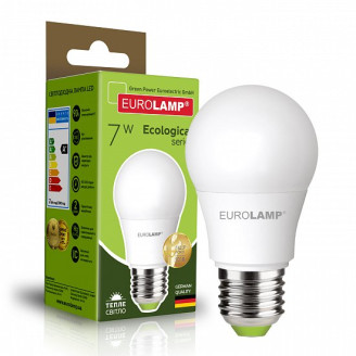 LED Лампа EUROLAMP А50-7W-E27-3000K