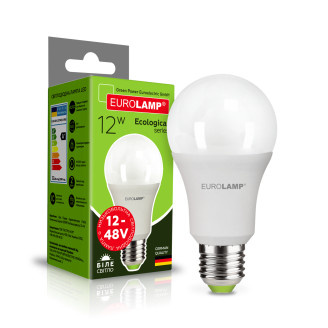 LED Лампа низьковольтна EUROLAMP А60-12W 12-48V E27-4000К