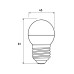 LED Лампа EUROLAMP G45-7W-E27-4000K