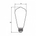 LED Лампа EUROLAMP філамент ST64-7W-E27-2700K “1+1”