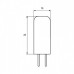 LED Лампа капсульна EUROLAMP силікон G4-2W-4000K-12V