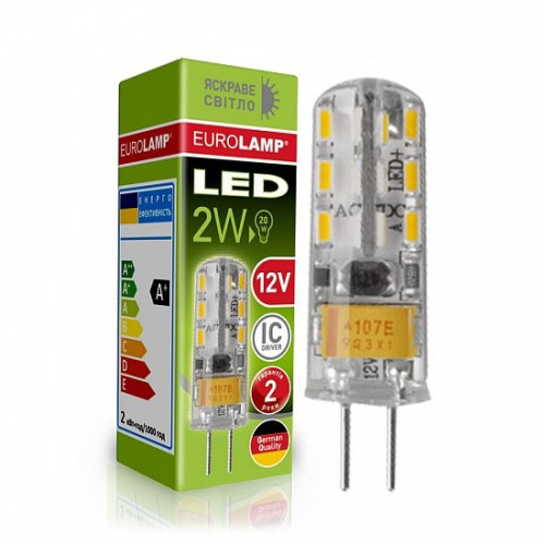 LED Лампа капсульна EUROLAMP силікон G4-2W-4000K-12V