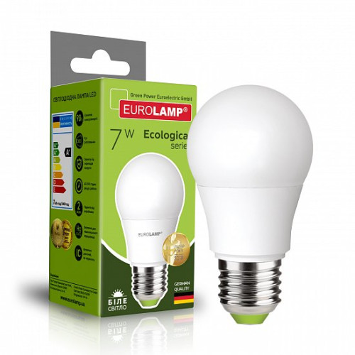 LED Лампа EUROLAMP А50-7W-E27-4000K
