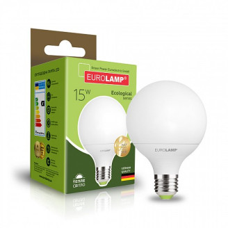 LED Лампа EUROLAMP G95-15W-E27-3000K