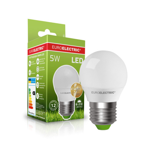 LED Лампа EUROELECTRIC G45-5W-E27-4000K