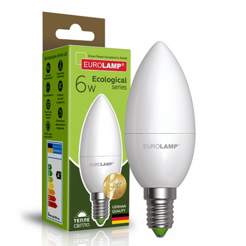 LED Лампа EUROLAMP CL-6W-E14-3000K