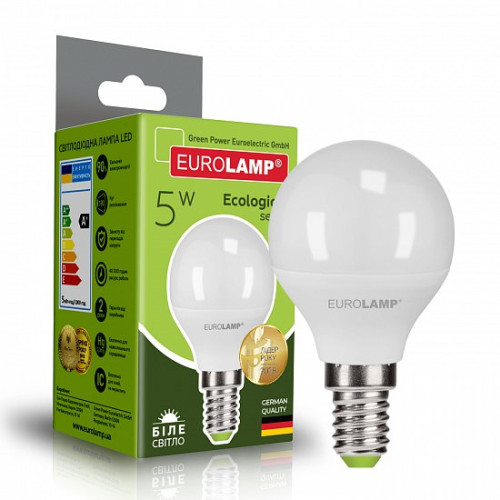 LED Лампа EUROLAMP G45-5W-E14-4000K
