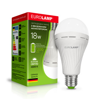 LED Лампа з акумулятором EUROLAMP 18W-E27-4500K
