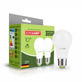Промо-набір LED Лампи EUROLAMP A60-10W-E27-4000K “1+1”