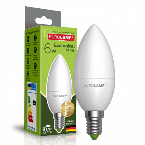 LED Лампа EUROLAMP CL-6W-E14-4000K