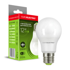LED лампа з датчиком руху EUROELECTRIC A60-12W-E27-4000K