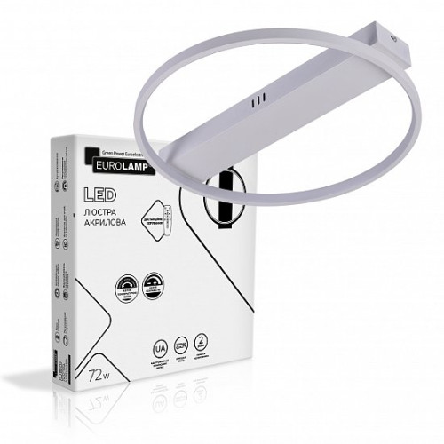 Люстра світлодіодна EUROLAMP LED акрилова кругла A43 72W 3000-6500K біла