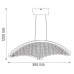 Люстра LED 18W 4000K 1260Lm 180-260V 565х1200мм кришталь VOYAGER-18