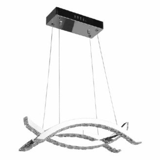 Люстра LED 24W 4000K 1680Lm 180-260V 500х1000мм кришталь AVIATOR-24