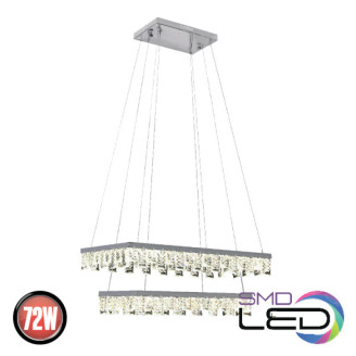 Люстра LED 72W 4000K 5040Lm 180-260V 500мм кришталь PANDORA-72