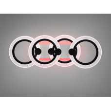 LED люстра у формі кілець з пультом, димером і LED підсвіткою, 50W