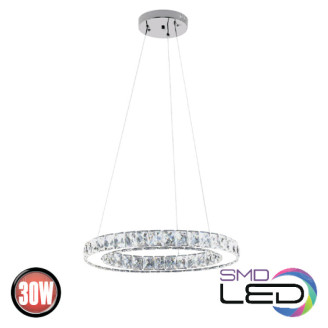 Люстра LED 30W 4000K 2100Lm 180-260V d-400мм кришталь ETERNITY-30