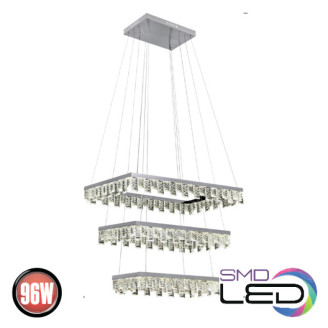Люстра LED 96W 4000K 6720Lm 180-260V 600мм кришталь PANDORA-96