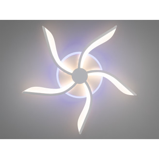 Стельова led люстра з пультом, підсвіткою, 53W, біла