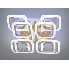 Стельова LED люстра з пультом, диммером і підсвічуванням, 110W, золото