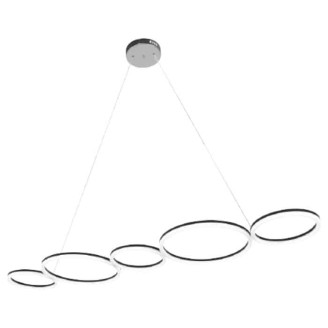 Люстра LED 45W 4000K 2025Lm 180-240V 300х1200мм чорна OLYMPIC