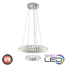 Люстра LED 42W 4000K 2940Lm 180-260V d-400мм кришталь QUASAR-42
