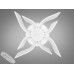 Оригінальна led люстра з пультом, диммером, підсвіткою, 67W, біла