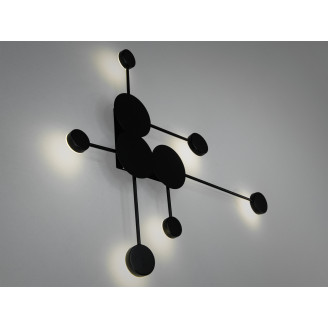 Настінне бра Diasha MOLECULAR WALL 8682-6BK чорний світлодіодний 24Вт