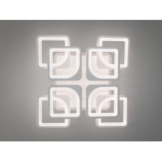 LED люстра з пультом, димером і кольоровою підсвіткою, 130W, біла
