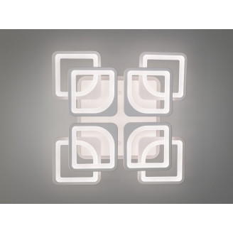 LED люстра з пультом, димером і кольоровою підсвіткою, 130W, біла
