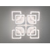 LED люстра з пультом, димером і кольоровою підсвіткою, 130W, біла