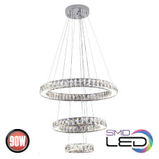 Люстра LED 90W 4000K 6300Lm 180-260V d-600мм кришталь QUASAR-90