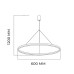 Люстра LED 55W 4000K 3300Lm 180-240V круг 600мм чорна/1 RAIMOND-55