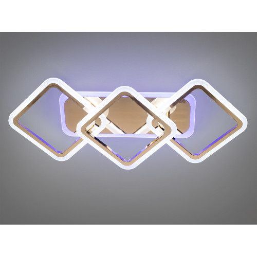 Багатофункціональна LED люстра з пультом, підсвіткою, 75W, золото