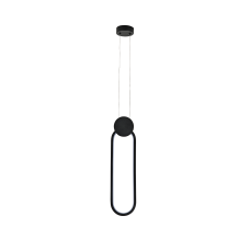 Люстра LED 12W 4000K 700Lm 180-240V овальні кільця 1200мм чорна/1/12 ALWAYS
