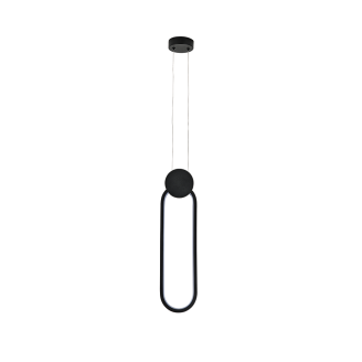 Люстра LED 12W 4000K 700Lm 180-240V овальні кільця 1200мм чорна/1/12 ALWAYS