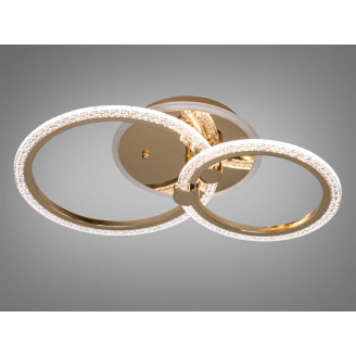 LED люстра з пультом, диммером і кольоровою підсвіткою, 55W, золото