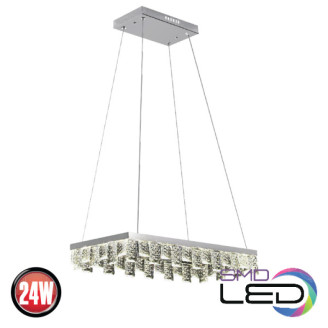 Люстра LED 24W 4000K 1680Lm 180-260V 400х200мм кришталь NIRVANA-24