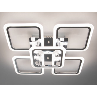 Світлодіодна люстра смарт світильник з пультом dimmer, 90W, хром