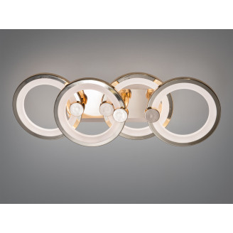 Стельова LED люстра Diasha 8022 золото 65W з підсвічуванням і пультом