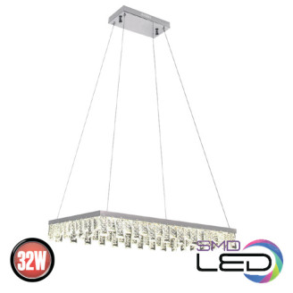 Люстра LED 32W 4000K 2240Lm 180-260V 500х300мм кришталь NIRVANA-32