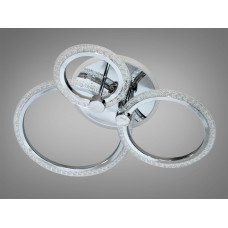 LED люстра з пультом, диммером і кольоровою підсвіткою, 55W, золото