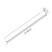 Люстра LED 40W 3CCT 4200Lm 170-265V 50х1200мм чорна /1/10 FORTUNE 3CCT
