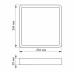 LED Світильник накладний квадрат VIDEX 24W 5000K White