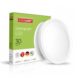 Світлодіодний LED Світильник EUROLAMP круглий накладний Easy click 30W 4000K