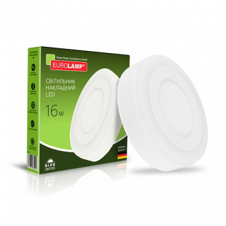 LED Світильник круглий накладний 16W-4000K EUROLAMP